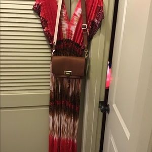 Mix color long dress